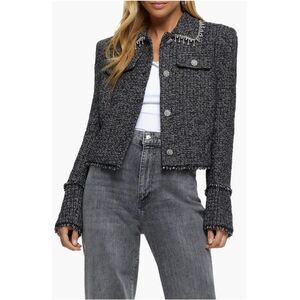 River Island Diamante Bouclé Jacket Size 8 ~ NWT